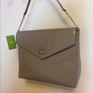 A LA VITA OSTRICH LEENA SHOULDER BAG