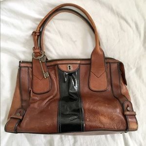 Fossil Leather Satchel