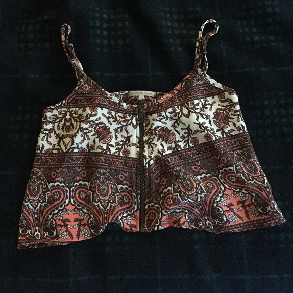 Charlotte Russe zipper crop top