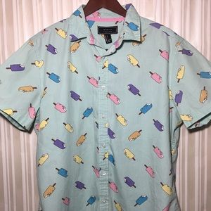 H&M Blue Ice Cream Shirt L