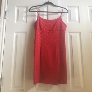 Short red party dress