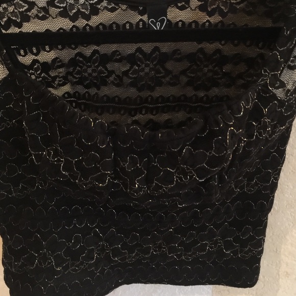 Sexy see thru black and gold top - Picture 2 of 4