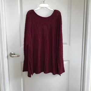 NEW W/ TAGS: crimson sweater with lace back