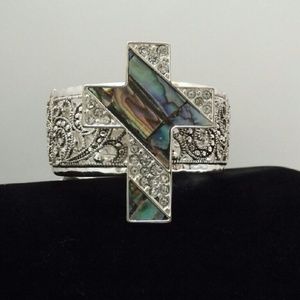 Abalone Shell Cross Bracelet
