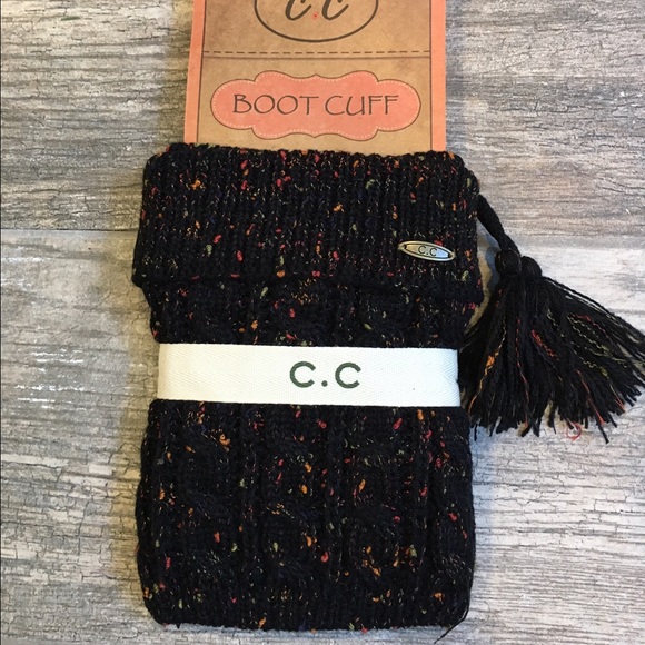 SOLD‼️ Black Confetti C.C Boot Cuff
