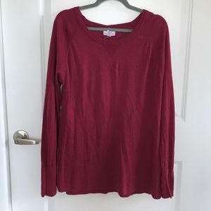 GREAT CONDITION: red sweater with lace back