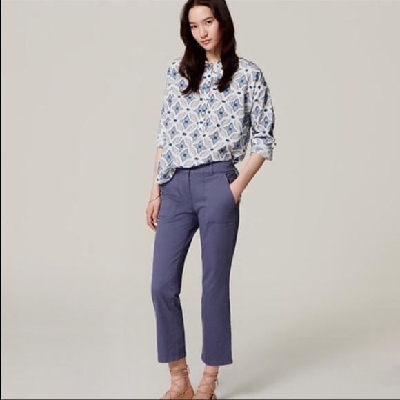 LOFT Crop Kick Utility Pant Sz 6