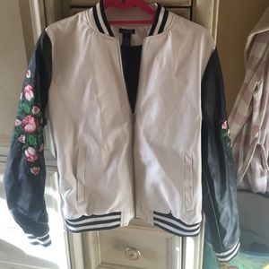 Faux Leather bomber jacket