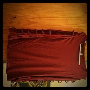 Burgundy Slid Long Sleeve