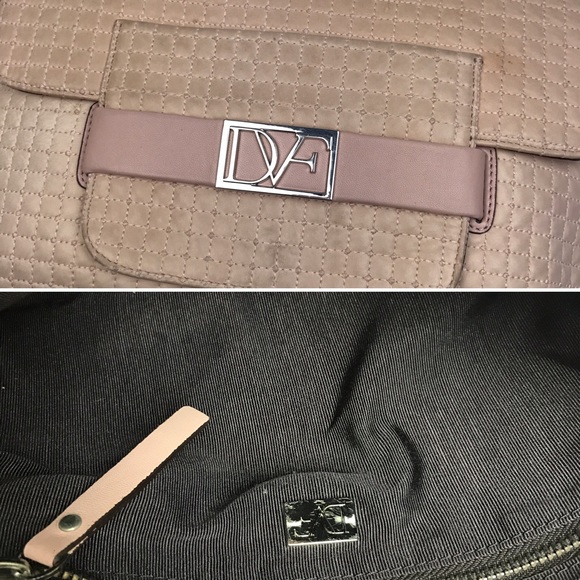 DVF blush leather shoulder bag - Picture 4 of 4