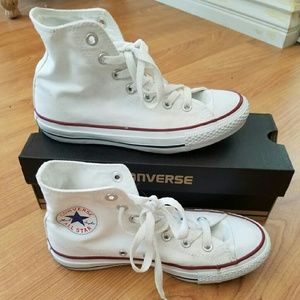 Popular white high top converse shoes womens 7