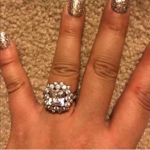 Sterling silver with CZ size 5