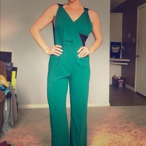 Green and black jumpsuit *LIKE NEW*