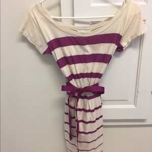 SALE striped mini dress with tie!