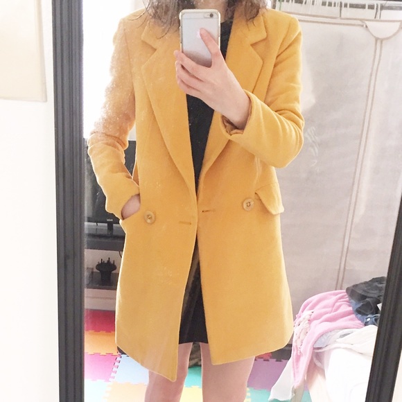 Thick yellow winter coat