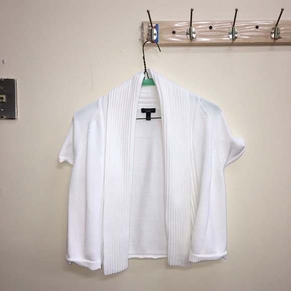 Talbots white shawl cardigan