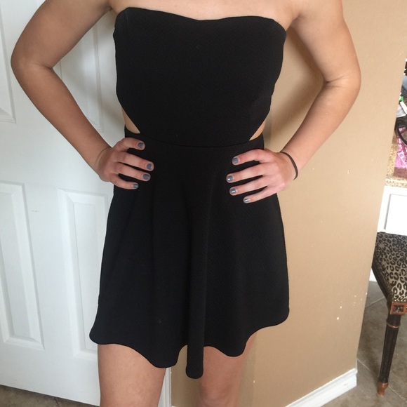 Forever 22 black mini dress w cutouts