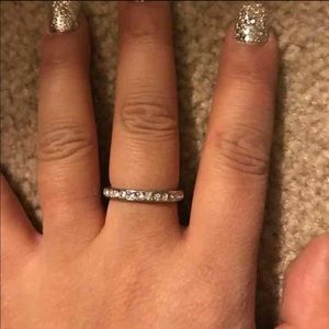 Sterling silver size 6 ring with CZ