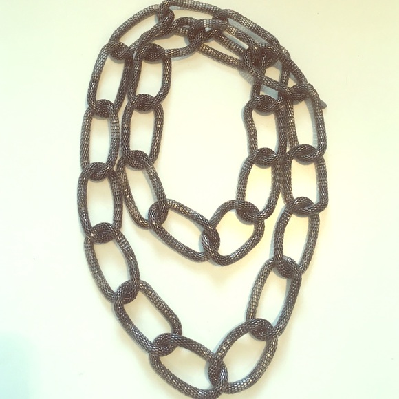 Metallic Chain Statement Necklace