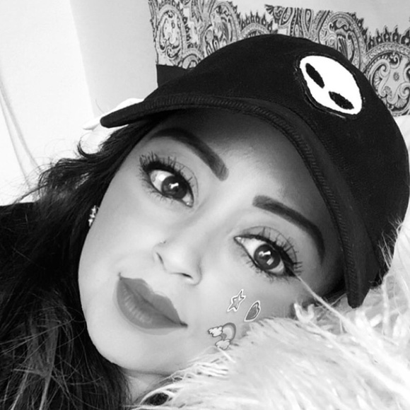 Black Suede Alien Hat