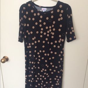 NWOT LuLaRoe Polka Dot Julia Dress sz L