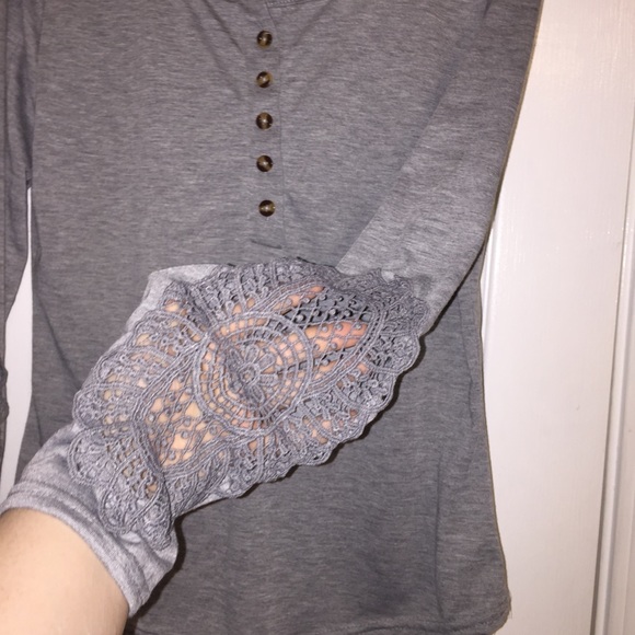 Grey Long Sleeve Skirted Shirt