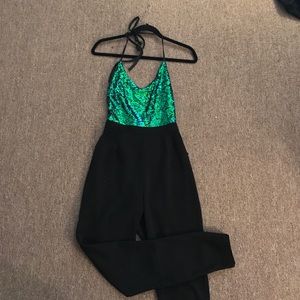 Boohoo Aurelia Backless Sequin Jumpsuit