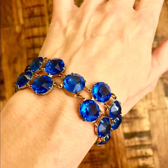 Vintage cobalt blue bracelet - Picture 2 of 3