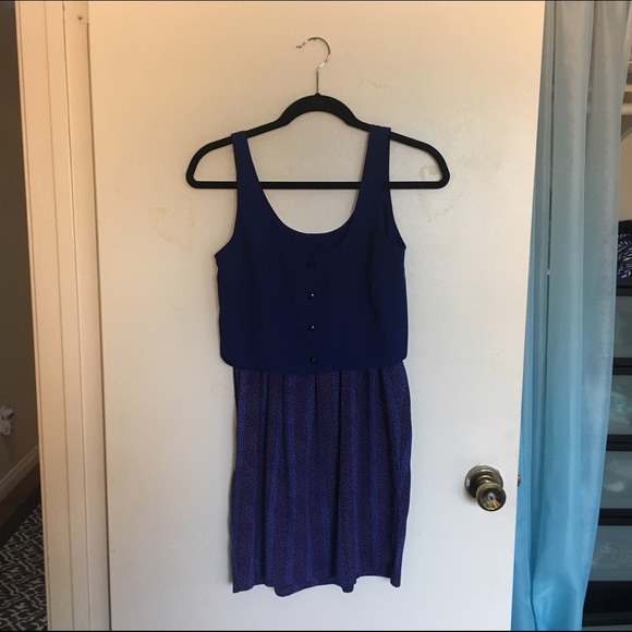 Blue & Purple Two Piece Dress Set