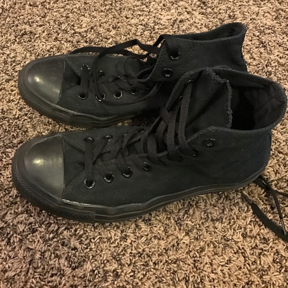 Black Converse high tops. Size 7.5