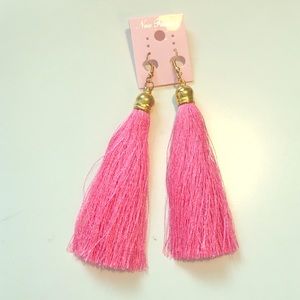 Pink Tassel Earrings