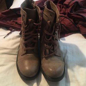 Light Brown Combat Boots