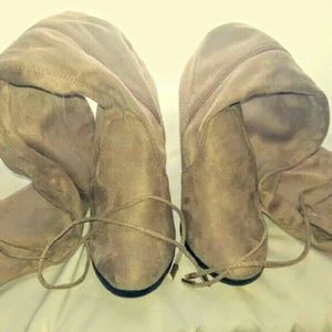 SUADE long THIGH heel boots