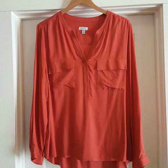 Long sleeve orange blouse