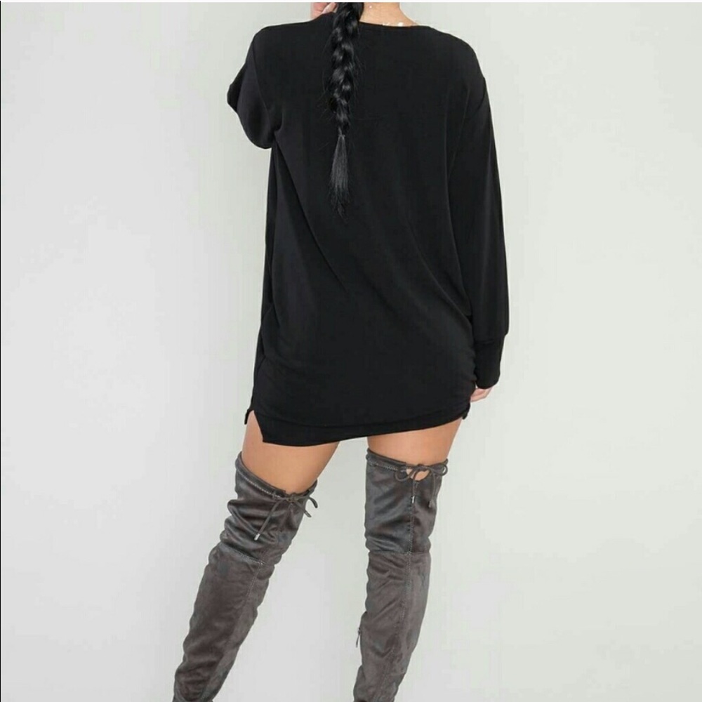 🔴 SALE • 1 Left • French Terry Sweater Dress - Picture 3 of 5