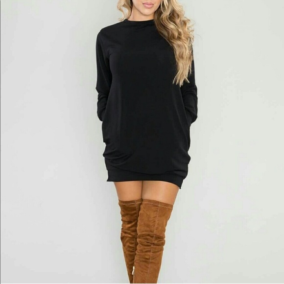 🔴 SALE • 1 Left • French Terry Sweater Dress - Picture 5 of 5