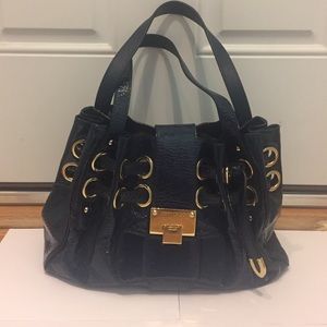 Jimmy Choo Navy Patent Leather Bag