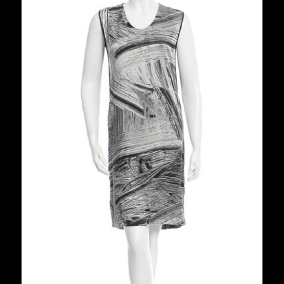 HELMUT LANG PRINTED SILK DRESS