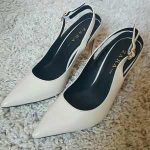 Cream Slingback Heels
