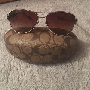White COACH sunglasses