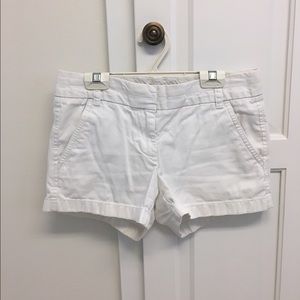 JCREW white 3" crew shorts!