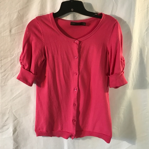 The Limited short sleeve pink cardigan