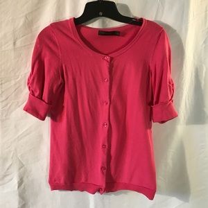 The Limited short sleeve pink cardigan