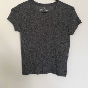 Gray knit tee