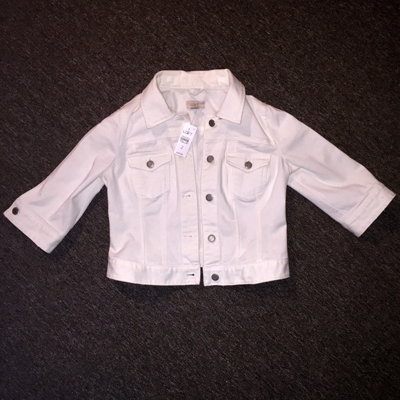 White Jean Jacket; Size 2; NWT!