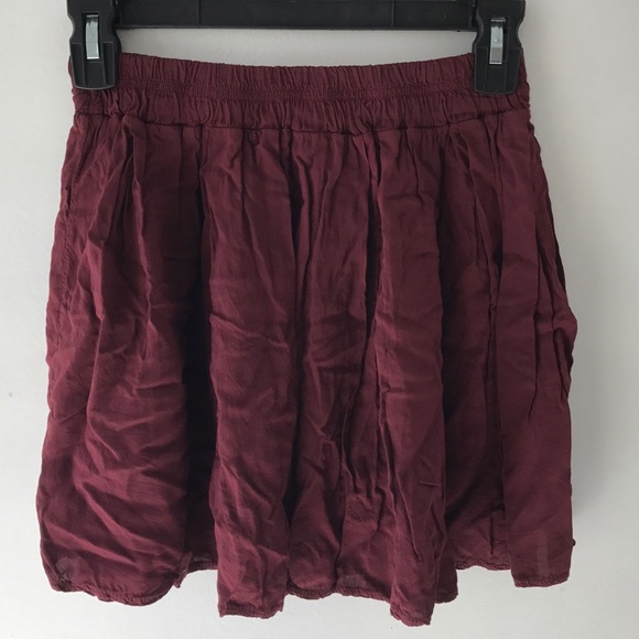 Brandy Melville Maroon Skirt