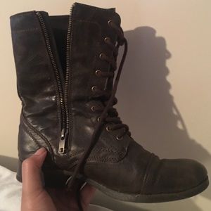 Brown Combat Boots