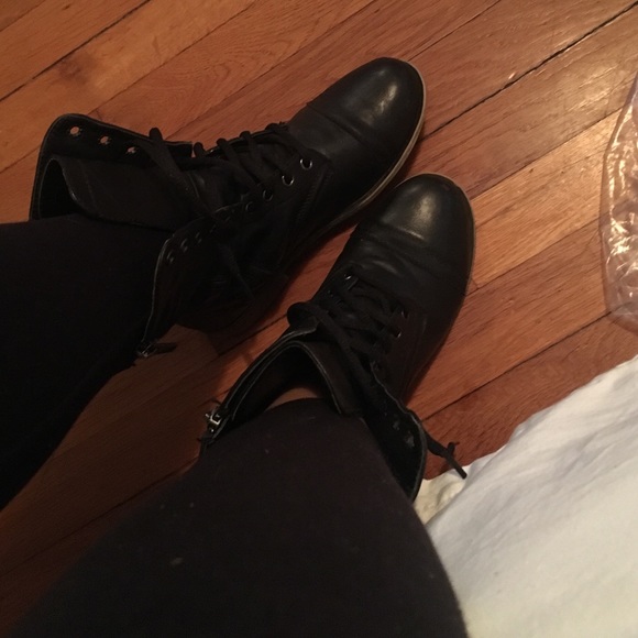 Black Combat Boots - Picture 1 of 2