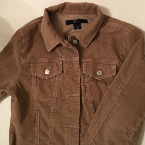 Gap Stretch Tan Cord Jacket Size Medium