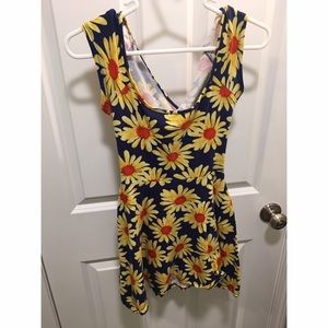 Cross Back Sunflower Dress
